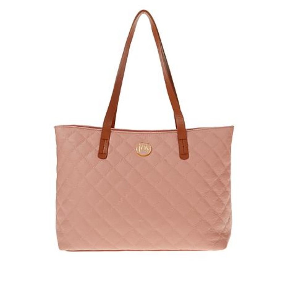 JOY Iconic Anti-Microbial & RFID Quilted Leather Tote NEW